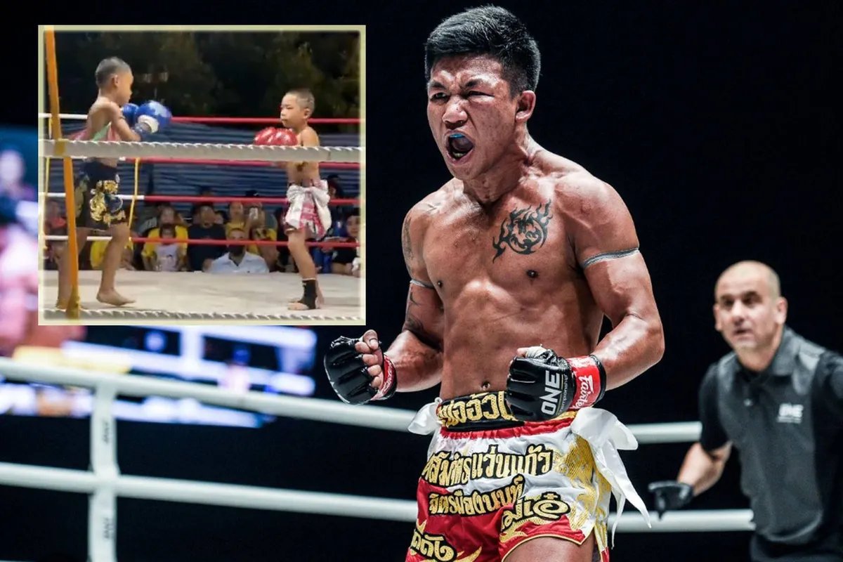 Kleine jongen vecht als een volwassene - neefje kickbokslegende knalt iedereen omver!