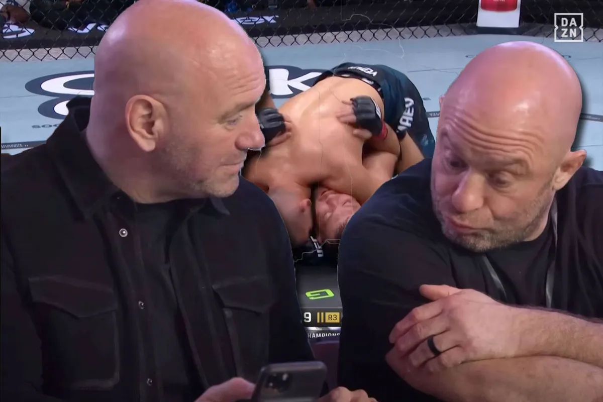 Schaamteloos! UFC vechtbaas White pakt telefoon tijdens 'saai' titelgevecht