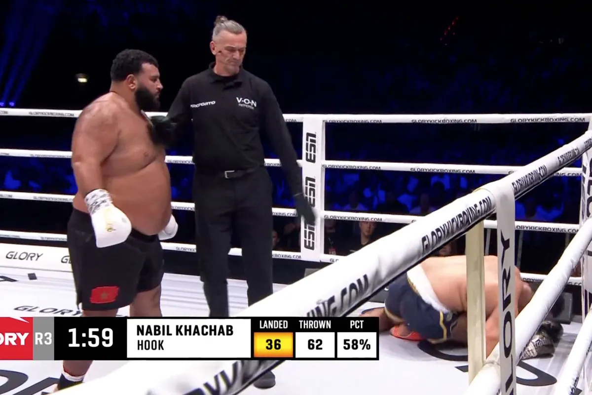 Glory 103 sensatie: Nabil Khachab wint zwaarbevochten partij tegen taaie Nathan Cook