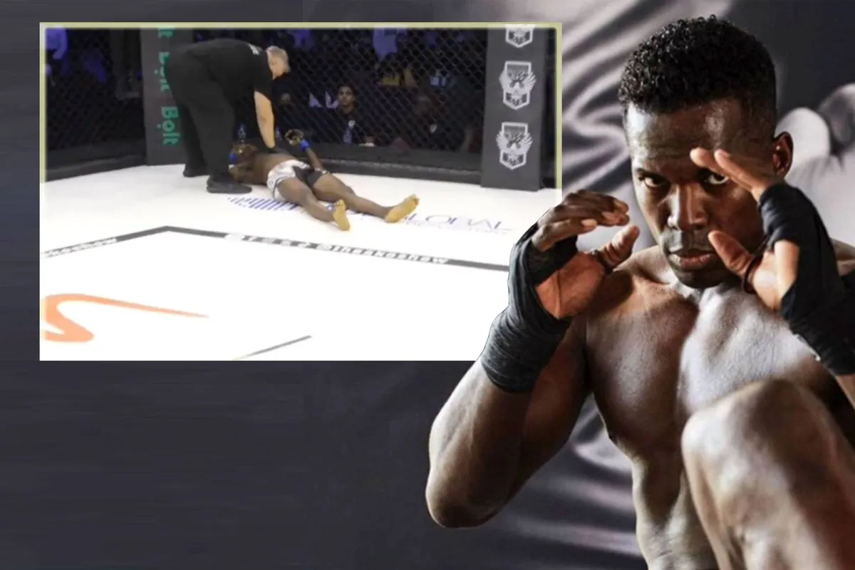 Remy Bonjasky-stijl knie zorgt voor bliksem knock-out in MMA kooi