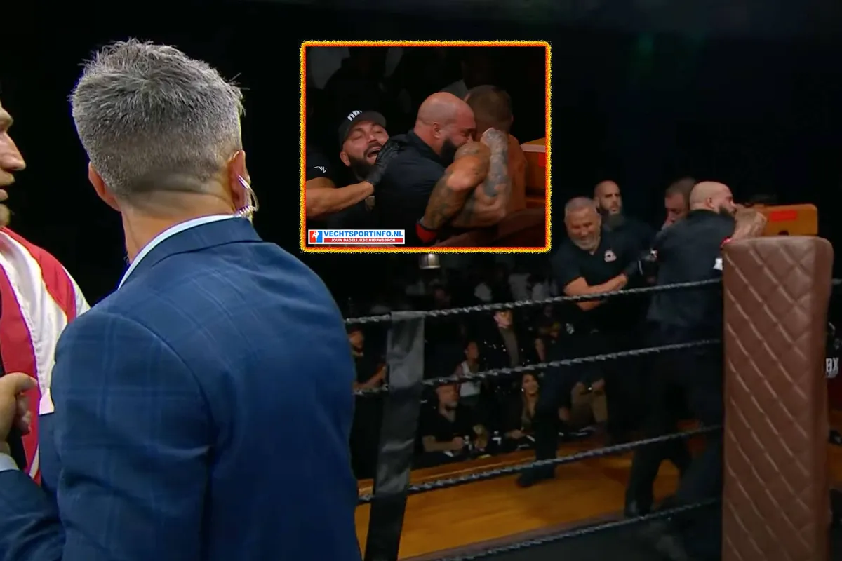 Tanden kwijt! Opgefokte bokser raakt beveiliger met rake klap - video gaat viraal