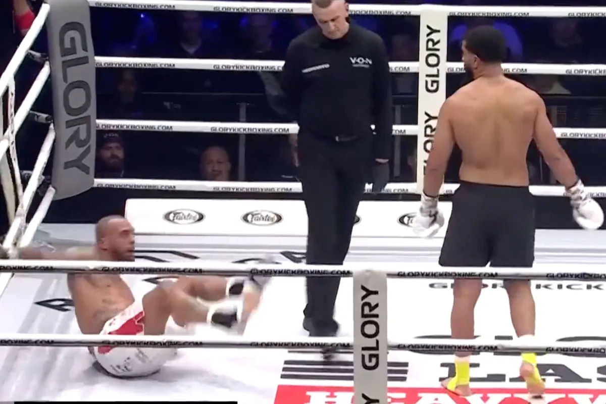 Kickbokser Mo Amine breekt vloek met harde overwinning op Glory 104