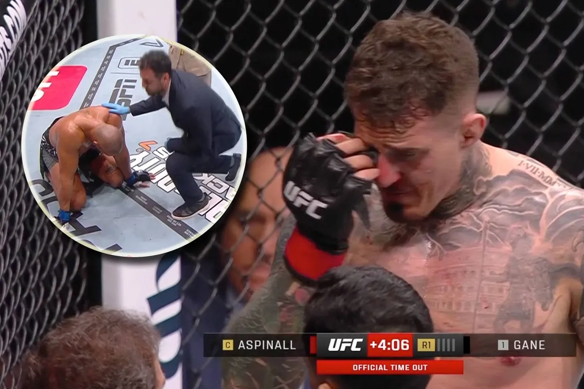UFC-titelgevecht Aspinall vs Gane eindigt in drama - frustratie en chaos