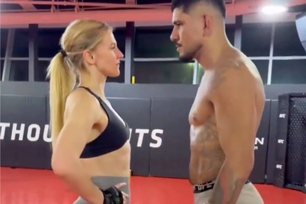 ‘Wat gebeurt hier?’ – UFC-ster Pereira traint met model Vera Dijkmans en fans speculeren