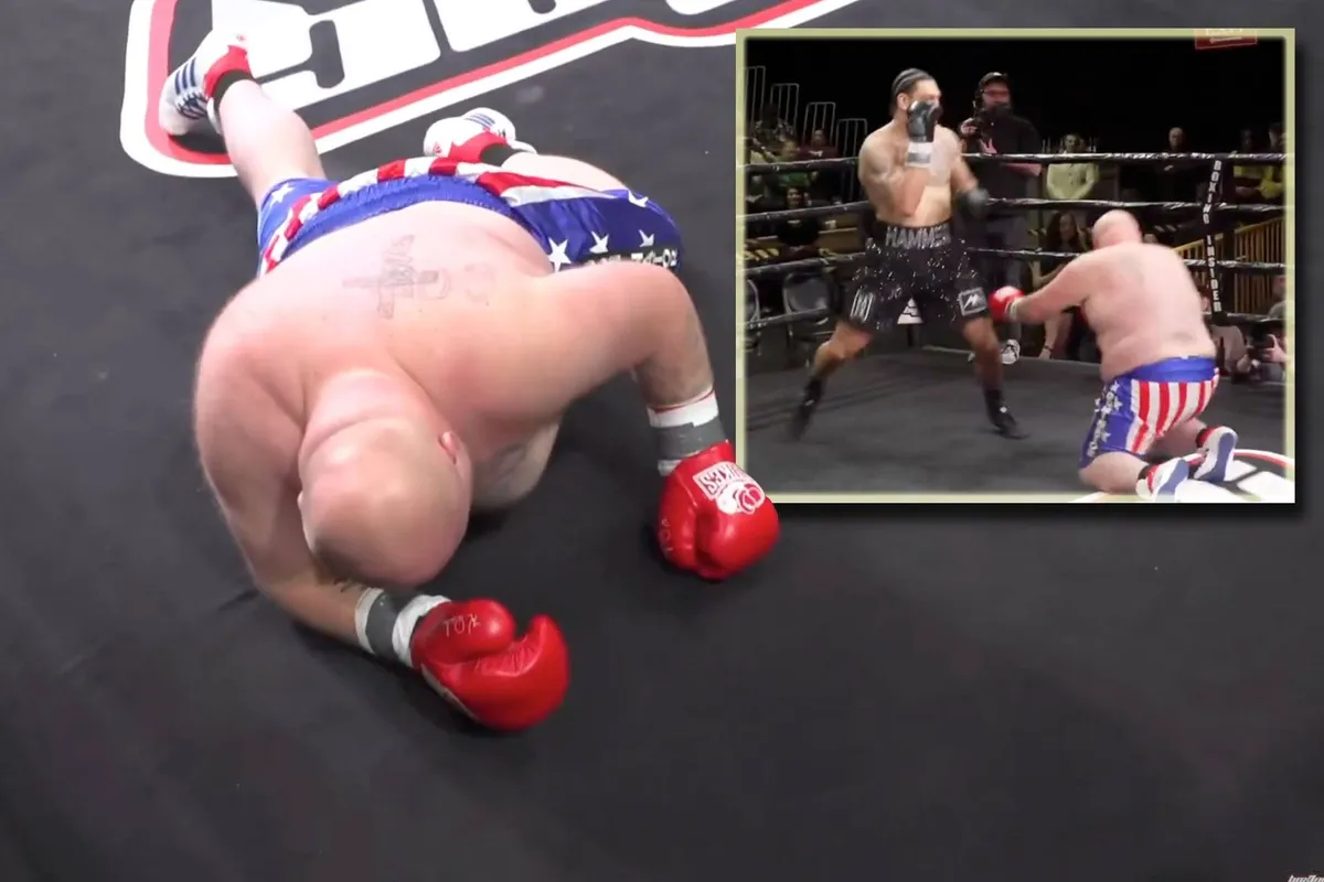 VIDEO: 165 kilo zware bokser in recordtempo tegen het canvas geslagen - 'dikke dreun'