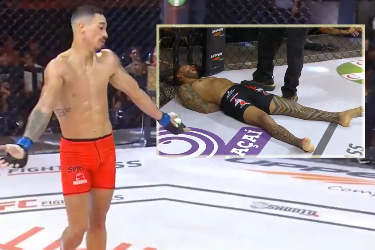 “Alsof het niks was”: kooivechter scoort één van de hardste knock-outs ooit