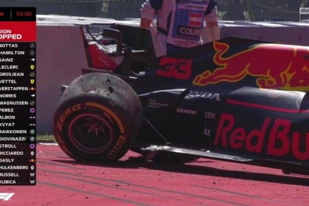 Video | Rood tijdens VT2 in Oostenrijk wegens crash Verstappen