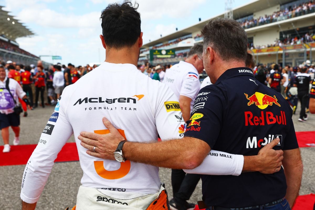 Horner met lichte sneer naar McLaren: 'Ricciardo had daar wat slechte gewoontes opgepikt'