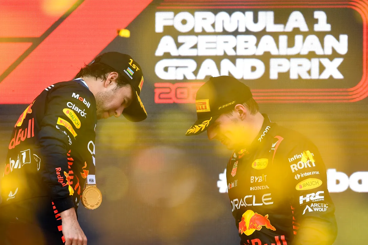 redbullracing sergio perez max verstappen baku2023