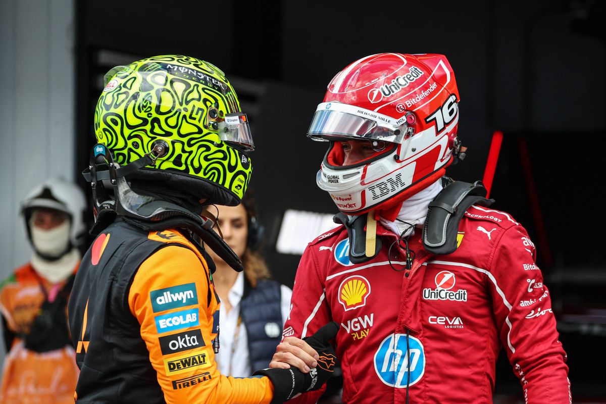 Norris ziet nadeel nu een voordeel worden voor Ferrari: "Hebben zichzelf eigenlijk een straf gegeven"