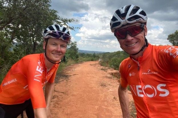 Gespot op Strava: Van Baarle en Froome vinden elkaar in Zuid-Afrika