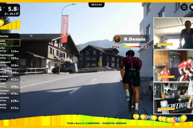 Dennis bewijst wederom status als e-racer en wint rit 5 Digital Swiss