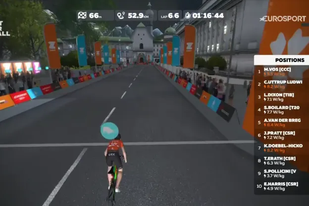 Vos wint bij haar allereerste deelname aan Zwift-race in Tour for All