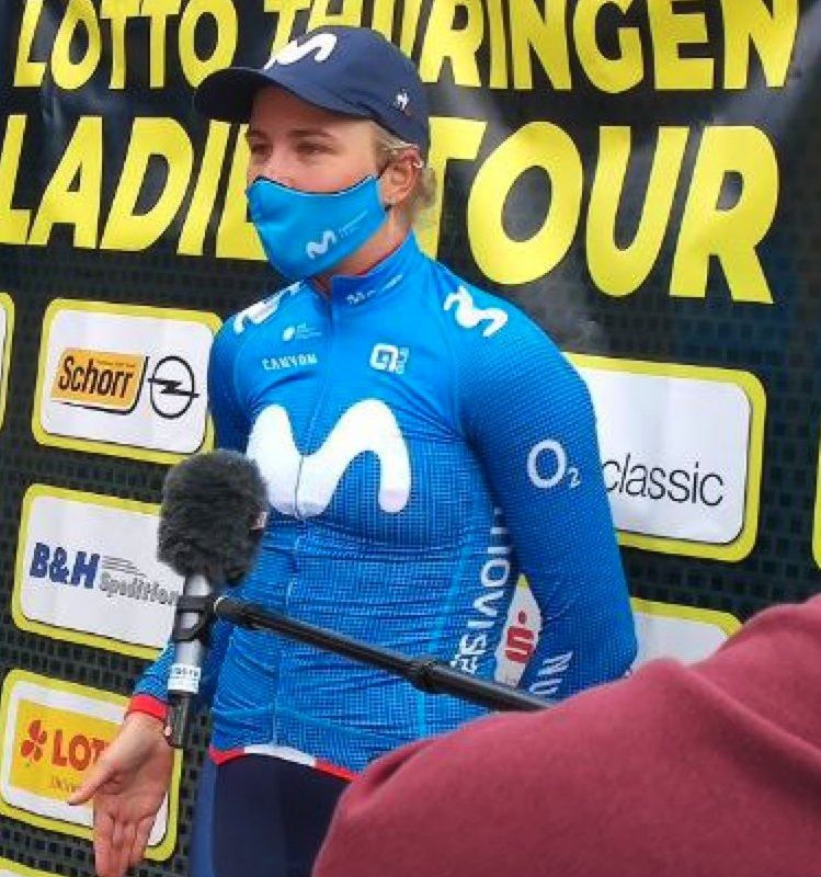 Emma Norsgaard (Movistar) verslaat Brand en wint eerste etappe Thüringen Ladies Tour