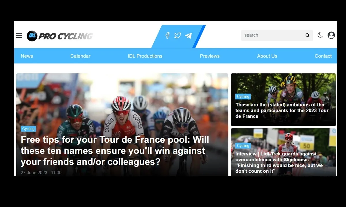 In de Leiderstrui going international! Content van je favoriete wielersite nu ook in het Engels