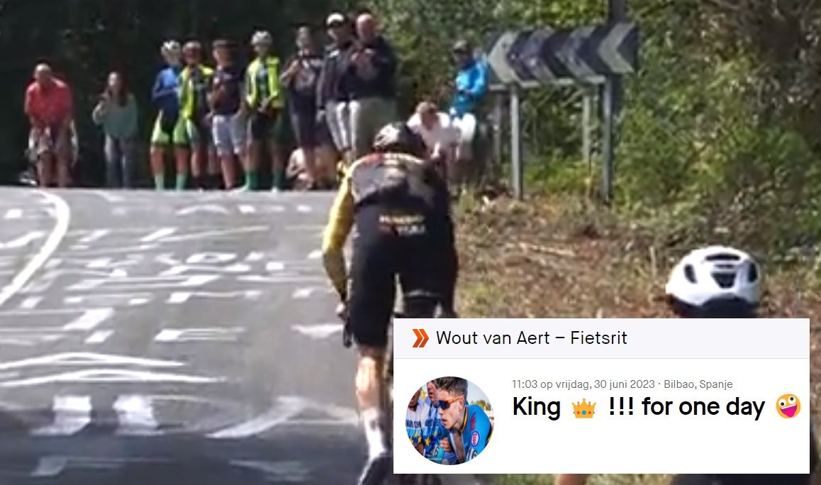 🎥 Wout van Aert rijdt KOM op Côte de Pike, maar dat zegt volgens hem niks: 'Zal van de vorm van de dag afhangen'