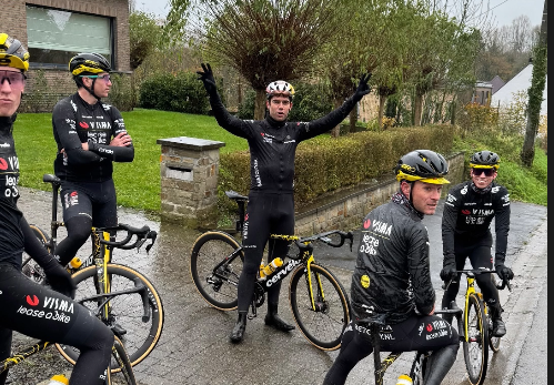 Some trauma processing? Van Aert and teammates return to Flanders in pouring rain