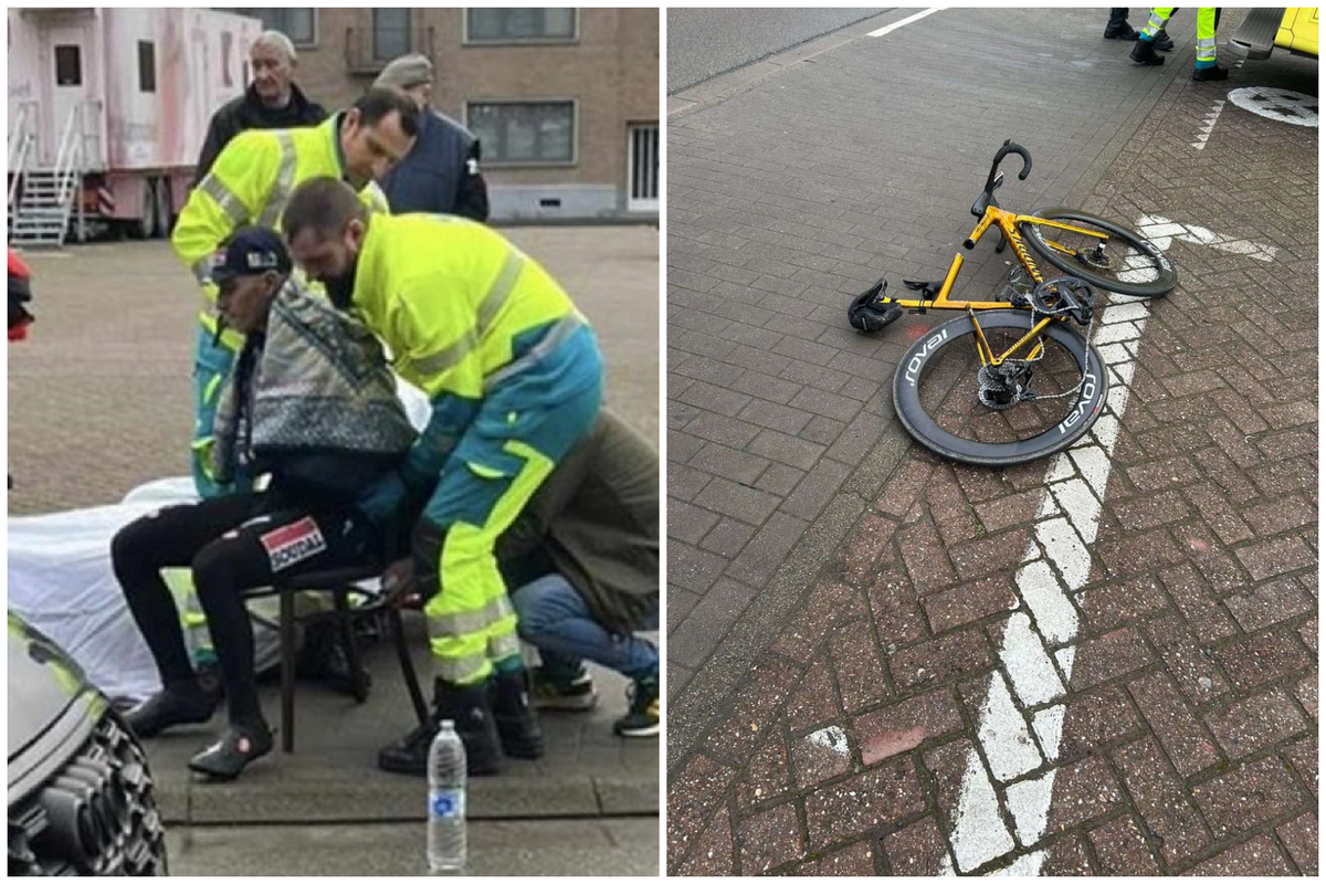 'Helemaal in elkaar gekrompen en lijkbleek', zegt men over Evenepoel, die veel breuken oploopt na val