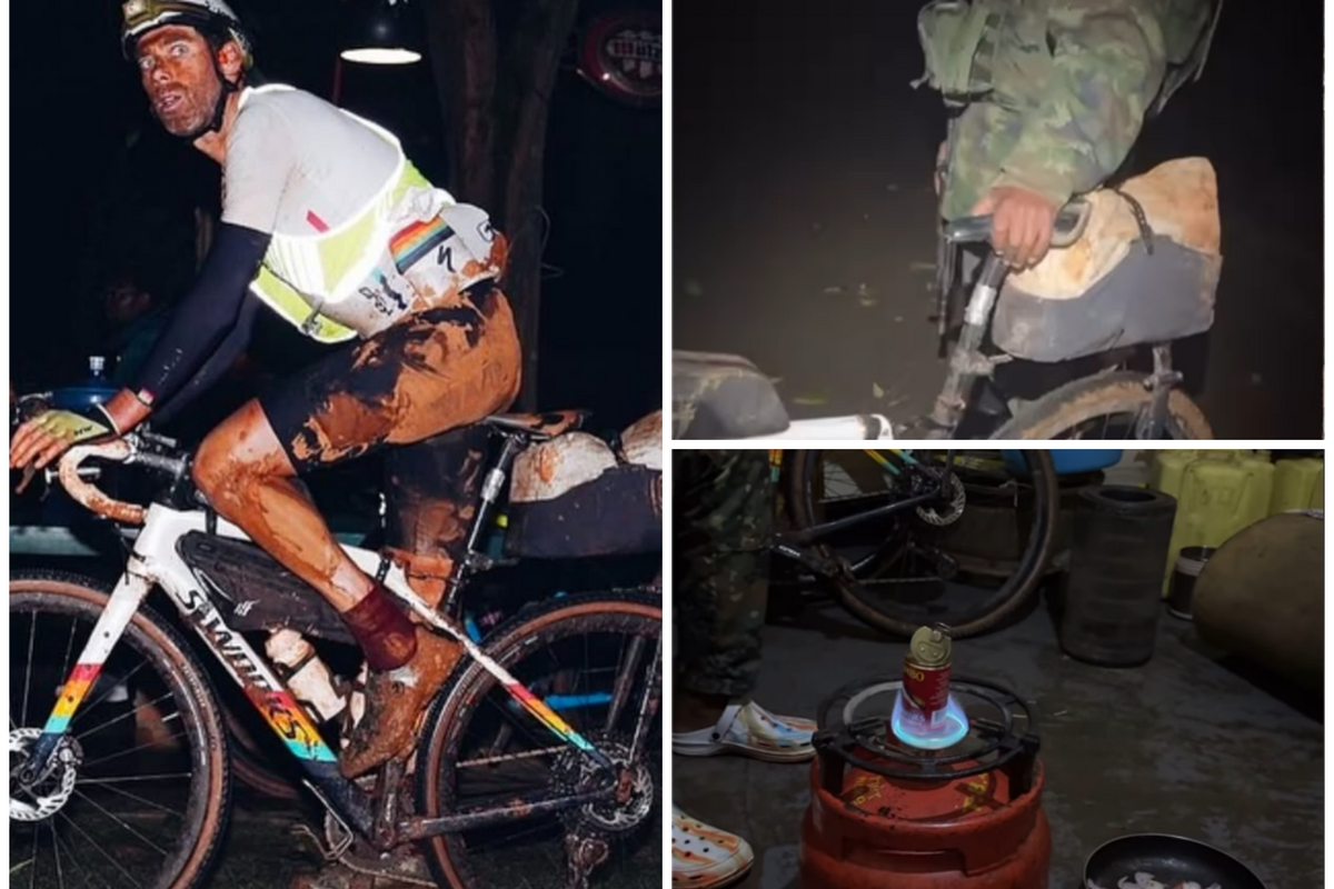 📸 Visit from the army, sardines on a gas stove, and a head injury: Ten Dam’s bike-packing race ends after unfortunate crash