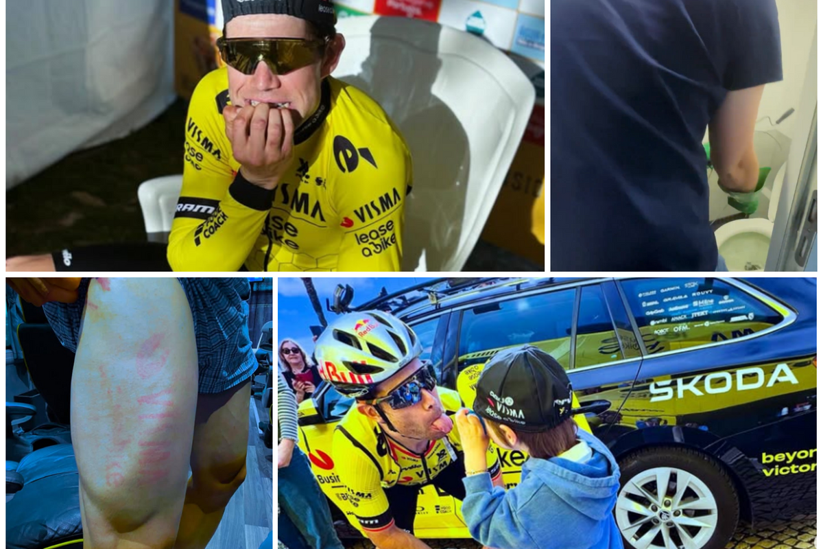 📸 Een weekje in de Algarve met Wout van Aert: nagelbijten in de hotseat, Visma- 'tattoos' en WC schoonmaken in de bus