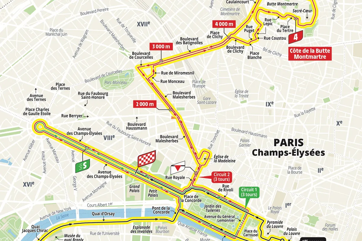 Tour de France bevestigt parcours in Parijs: eerst rondjes op Champs-Élysées en vervolgens finale met driemaal Montmartre