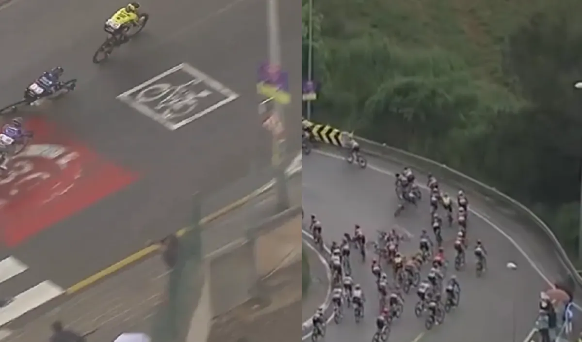 🎥 Van der Breggen komt ten val in etappe 2 van Vuelta voor vrouwen, Vollering blijft met imposante save net overeind