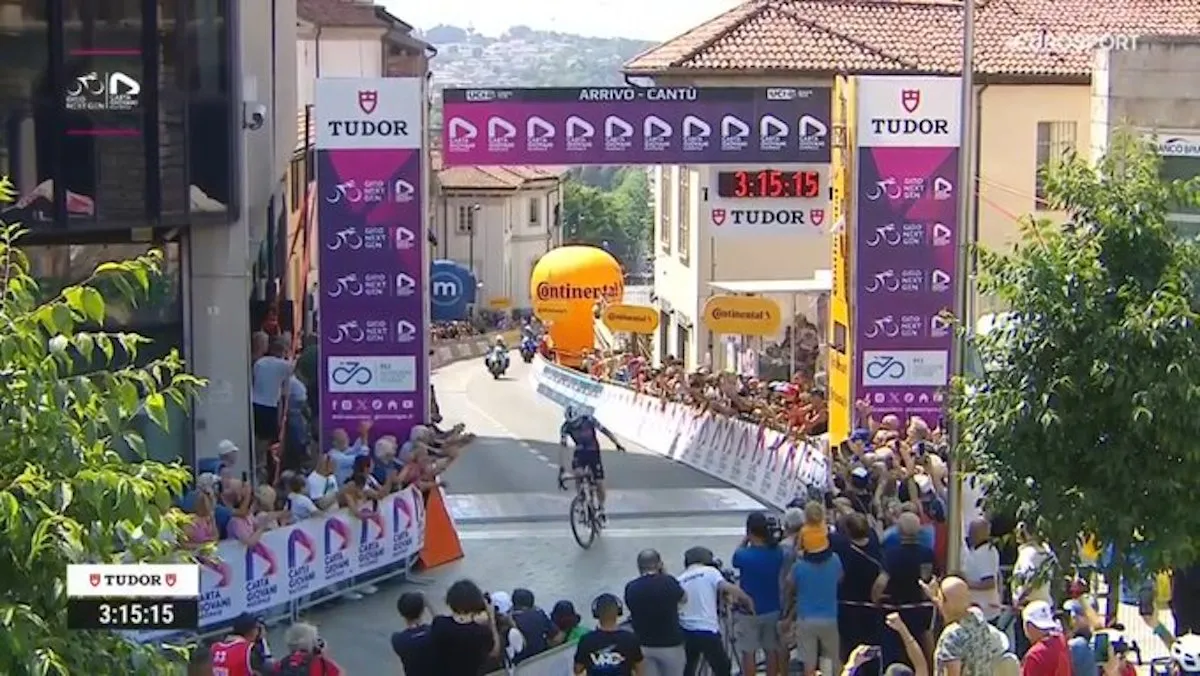 Soudal Quick-Step talent stays ahead of the peloton in Giro Next Gen and takes the lead after a long breakaway