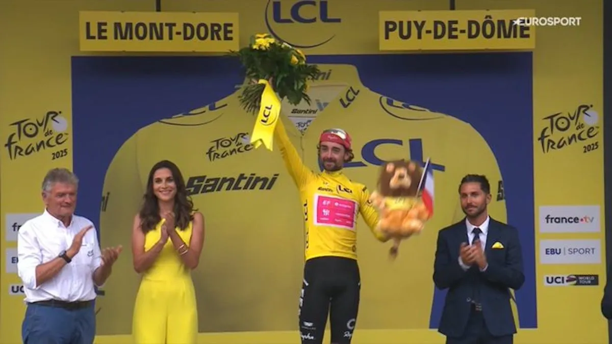 Healy and EF Education celebrate near-perfect first week with yellow jersey:  "I’ve achieved both now, it's unreal"