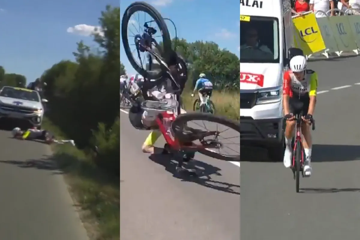 🎥 Nog meer wonden voor Intermarché-Wanty: keiharde crash Jonas Rutsch staat vastgelegd op film