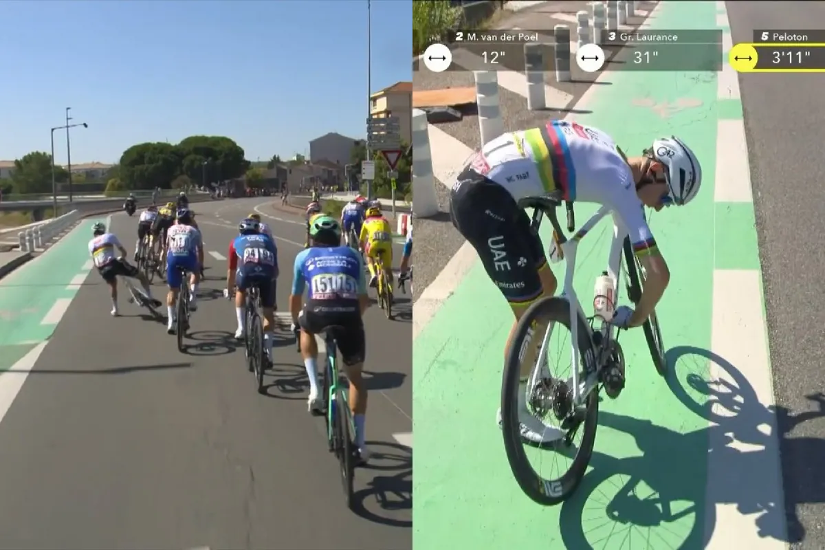 🎥 Pogacar gaat in finale Tour de France-rit onderuit, maar verliest geen tijd door sportieve tegenstand