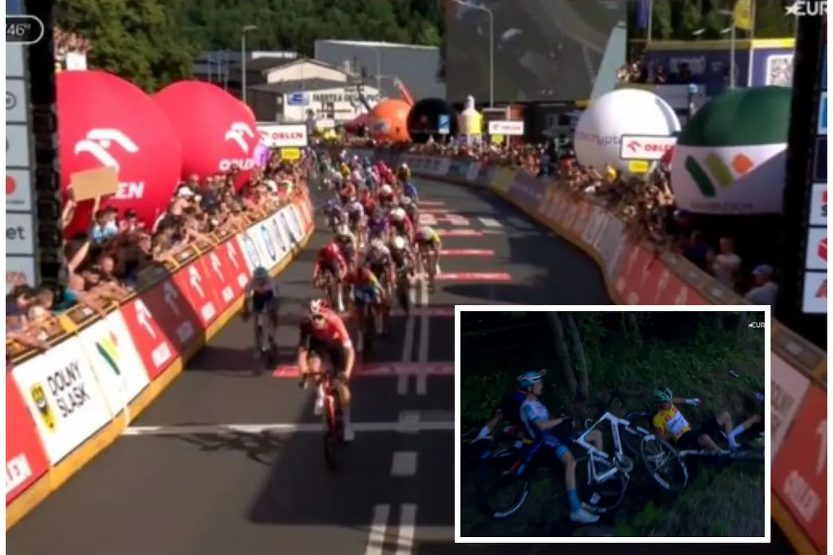 Turner wint derde etappe Ronde van Polen, die alleen maar voor spek en bonen is na neutralisatie door late valpartij
