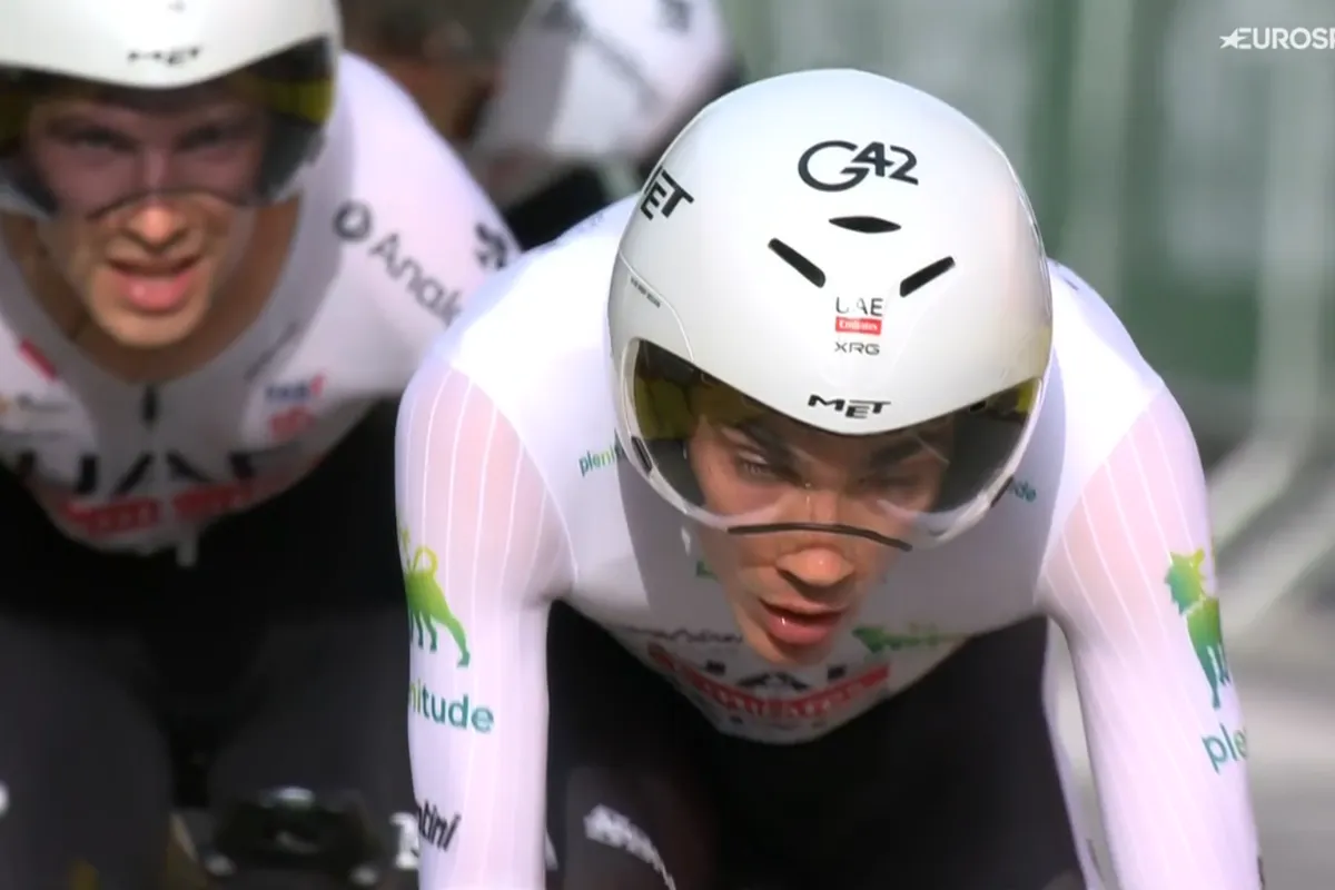 UAE Emirates-XRG beats Visma | Lease a Bike in thrilling Vuelta team time trial, but Vingegaard reclaims red jersey