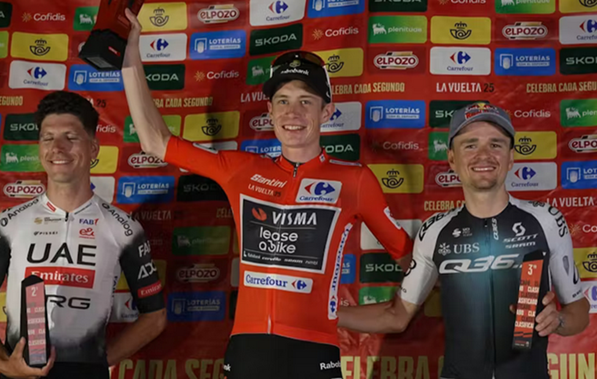 Visma | Lease a Bike en Vingegaard hekelen bizarre afloop, maar krijgen van Vuelta alsnog mini-huldiging