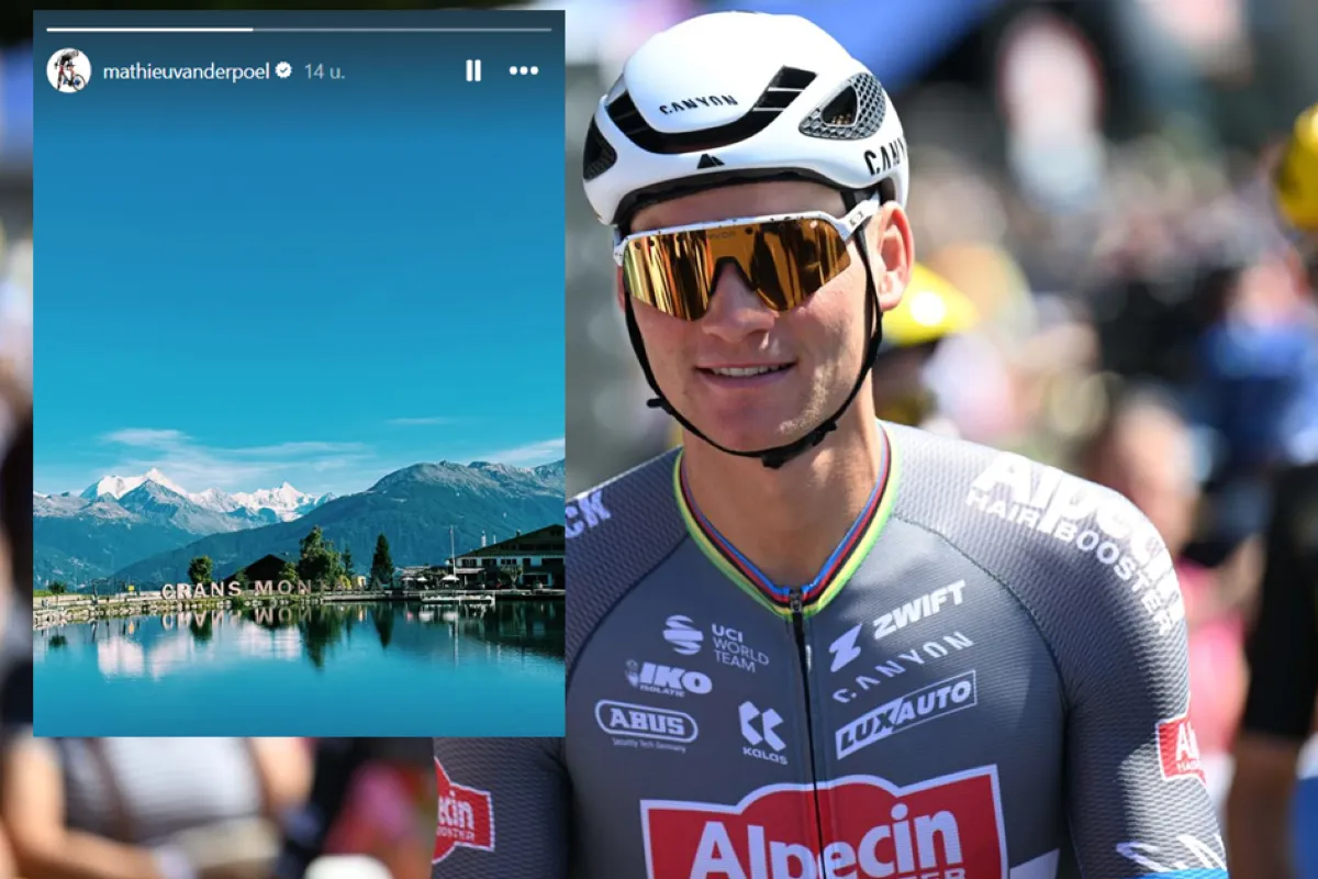 📸 Touchdown: Mathieu van der Poel arriveert week voor WK al in Crans Montana