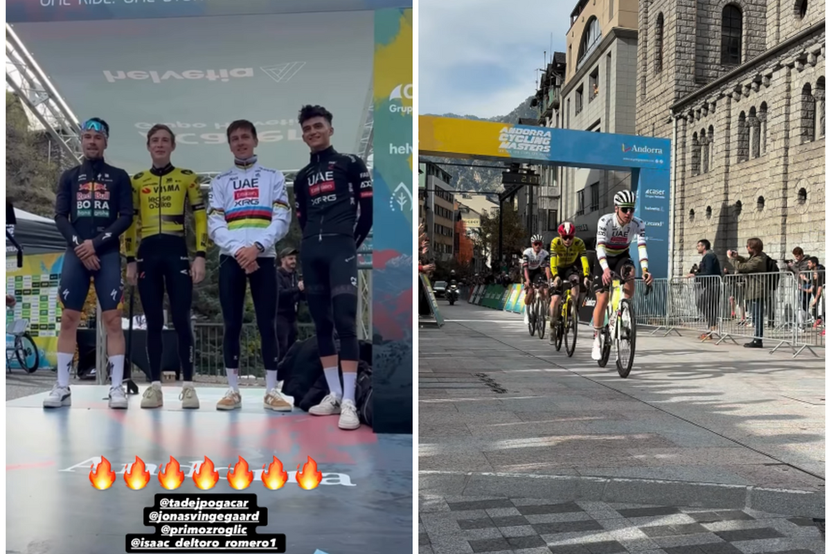 Uniek spektakel in Andorra: Pogacar, Vingegaard, Roglic en Del Toro kruisen degens, Mexicaan wint nipt