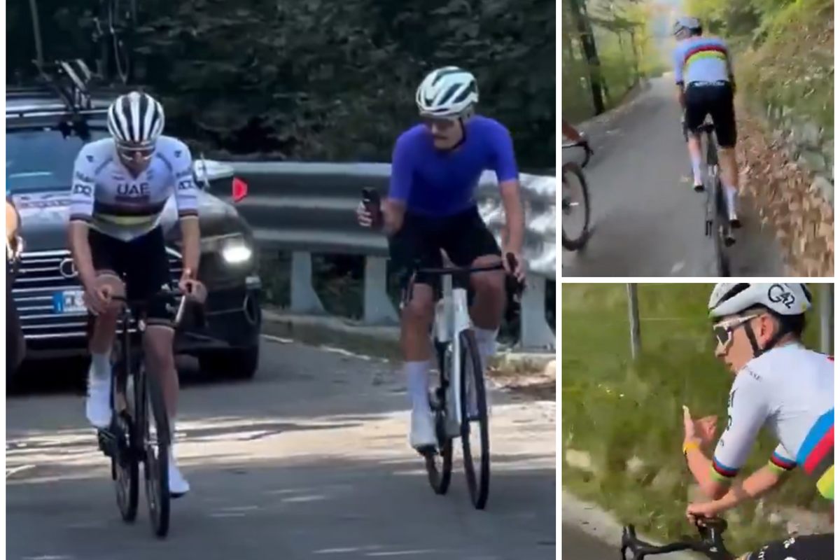 Pogacar boezemt angst in met ziedende Lombardije-verkenning, maar raakt geïrriteerd door in de weg rijdende fans