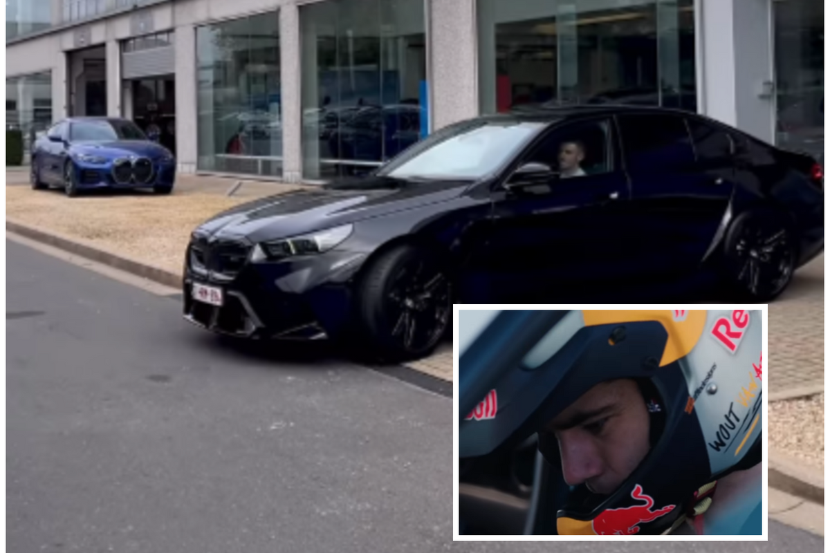 🎥 Track-day Wout, showroom Remco: Van Aert laps a 911 GT4 while Evenepoel picks up his M5