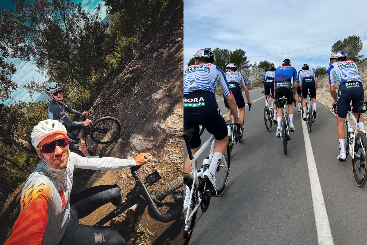 While Del Grosso heads out with buddy Ovett, Van der Poel trains with Red Bull and Evenepoel