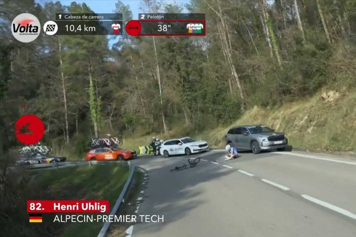 Alpecin–Premier Tech lose in-form Uhlig for a while after hard crash in Catalonia