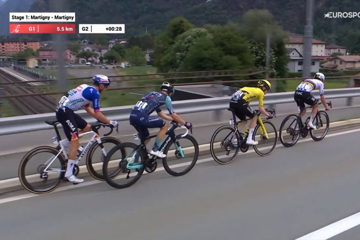 'Youngsters' hang on to Pogačar's wheel. World champion talks through Tour de Romandie stage 1