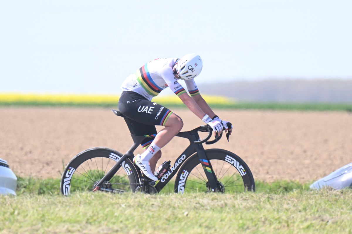 What did Pogačar and Van der Poel say the day before Paris-Roubaix?