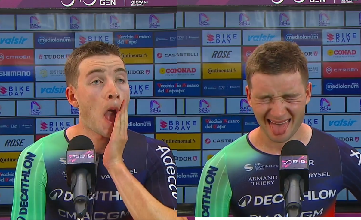 🎥 Nomination for cycling interview of the year comes from Giro Next Gen after 124 km attack