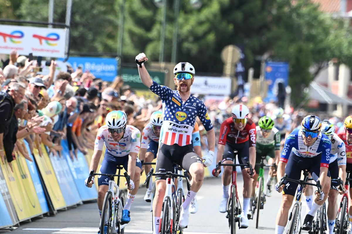 Van Aert shows his sprint but Quinn Simmons stays clear with the break at the Dauphiné