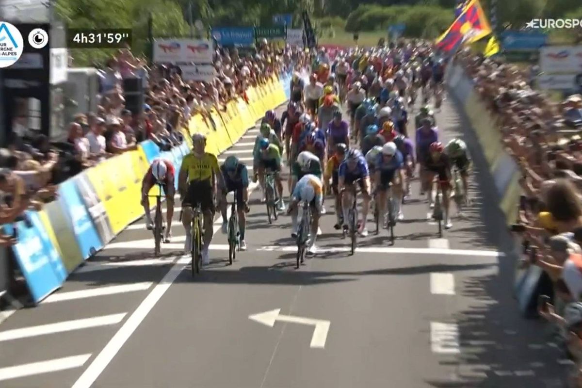 Van Aert finally gets his Dauphiné win — and he owes the INEOS lead-out train a drink
