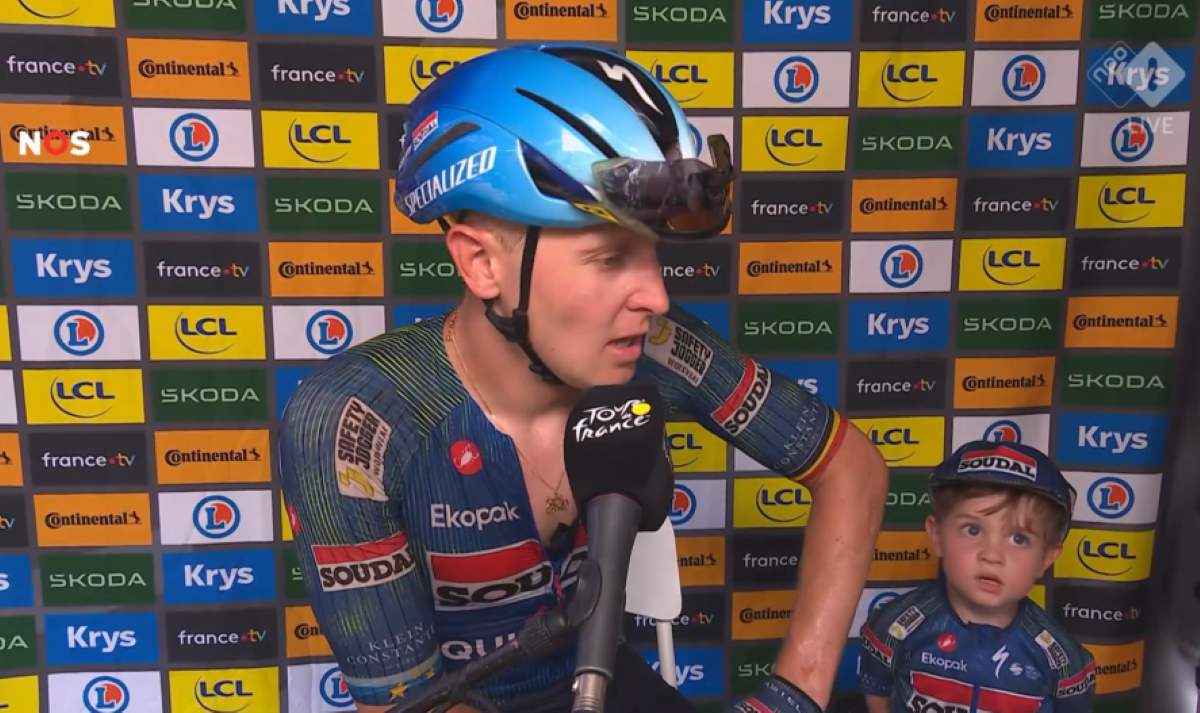 Tim Merlier won the sprint, but his son Jules won the hearts of the whole Tour de France after stage 12