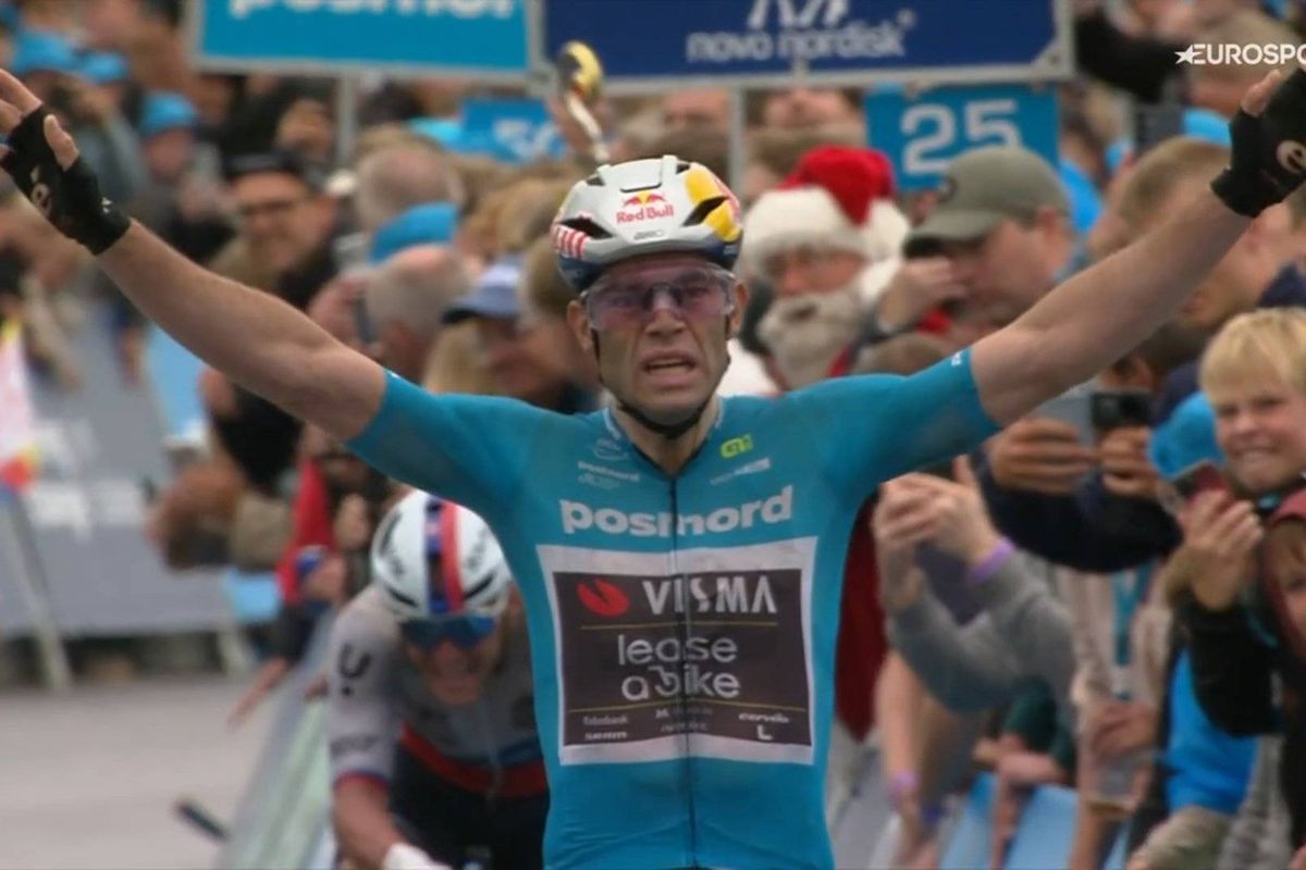 Wout van Aert works for Laporte before sealing Tour of Denmark hat-trick