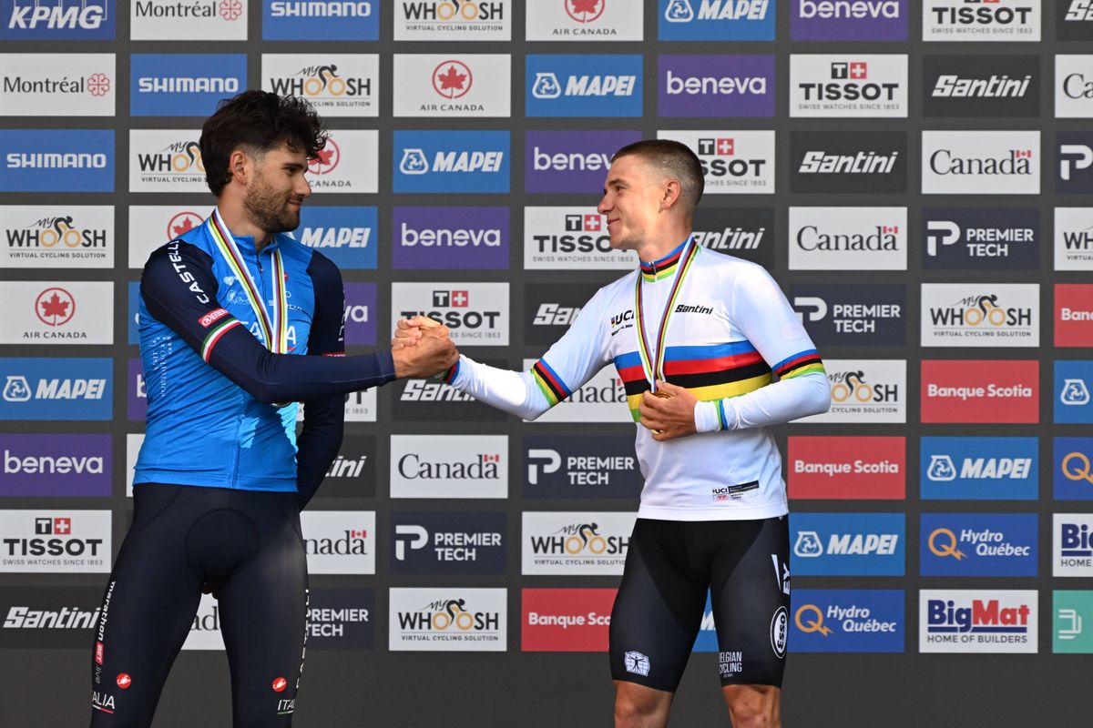 Remco Evenepoel takes Filippo Ganna's World Championship comments with a grain of salt: 'He says that every time'