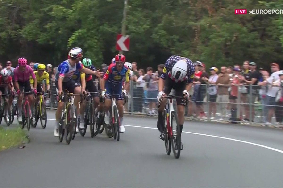 🎥 Remco Evenepoel screams at rivals during the Montreal Grand Prix
