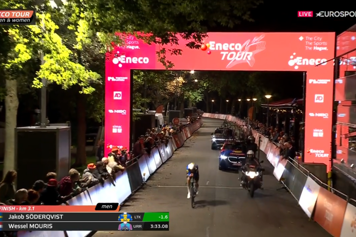 Jakob Söderqvist puts European Championships disappointment behind him and wins the Eneco Tour prologue