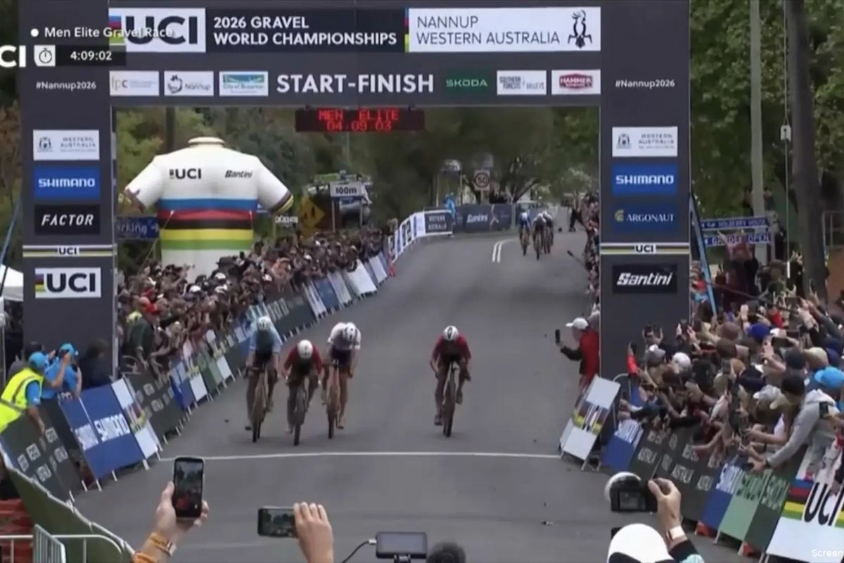 'Surprise' Dane Klaris wins the 2026 Gravel World Championships; Brit Connor Swift in the medals